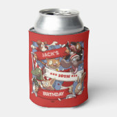 アニマルおもしろいファン誕生日名Cartoonを追加 缶クーラー (缶正面)