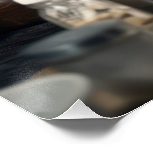 アニマルおもしろいポスターシェフRacoon料理ウォールアート ポスター (コーナー)