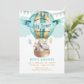 アニマルアドベンチャーウォーターカラーボホベイビーシャワー 招待状 (スタンド正面)