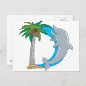 アニマルアルファベットイルカ ポストカード (正面/裏面)