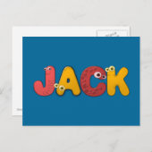 アニマルアルファベットジャック ポストカード (正面/裏面)