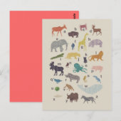 アニマルアルファベットハガキ ポストカード (正面/裏面)