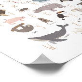 アニマルアルファベットモンテッソーリ子供部屋ポスター ポスター (角)