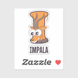 アニマルアルファベットレター – I シール