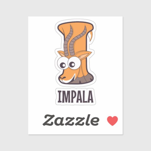 アニマルアルファベットレター – I シール (シート)