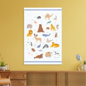 アニマルアルファベット子供部屋キッズルーム キャンバスプリント (インサイチュ (リビング))