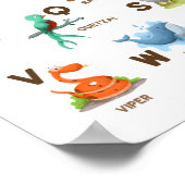 アニマルアルファベットABC教室教育ポスター ポスター (角)