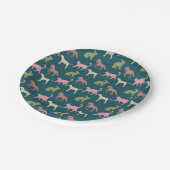 アニマルアートパターンドッグカラーパターンマンガ ペーパープレート (アングル)