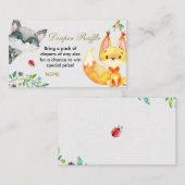 アニマルウッドランド – おむつラッフルカード エンクロージャーカード (正面/裏面)