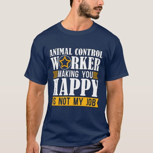 アニマルオフィサー 動物管理 保護犬担当 オフィサー v tシャツ (正面)