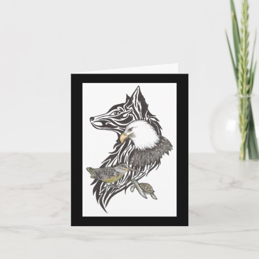 アニマルガイド付き父の日 カード (正面)