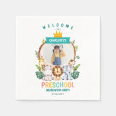 アニマルキッズプリスクール卒業お祝い スタンダードカクテルナプキン (正面)