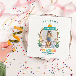 アニマルキッズプリスクール卒業お祝い スタンダードカクテルナプキン