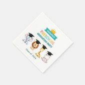 アニマルキッズプリスクール卒業お祝い スタンダードカクテルナプキン (角)