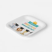 アニマルキッズプリスクール卒業お祝い ペーパープレート (傾斜あり)