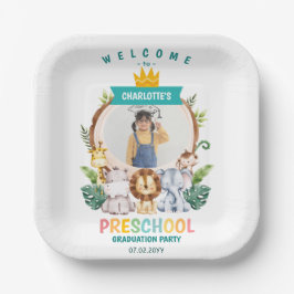 アニマルキッズプリスクール卒業お祝い ペーパープレート