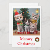 アニマルキャットメリークリスマスカード シーズンカード (正面/裏面)