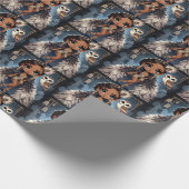 アニマルキングダムオートクチュールフクロウ ラッピングペーパー (角)