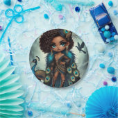 アニマルキングダムオートクチュール孔雀 ペーパープレート (パーティー)