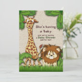 アニマルキングダムベビーシャワー招待状 招待状 (スタンド正面)