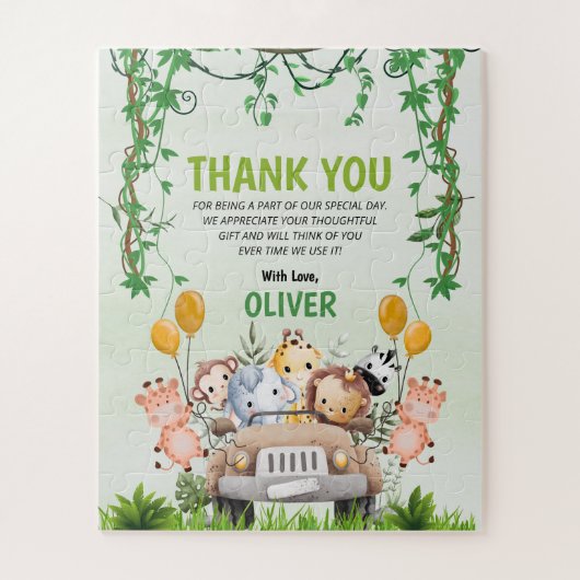 アニマルギフト誕生日4thサンキューサファリジャングル ジグソーパズル (縦)