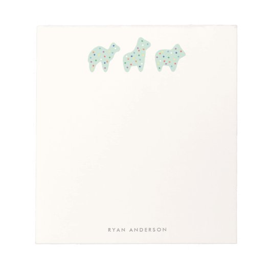 アニマルクッキーパレードキッドのメモ帳 – Mint ノートパッド (正面)