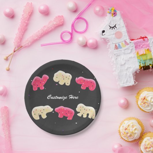 アニマルクッキー振りかける1st誕生日パーティー ペーパープレート (パーティー)