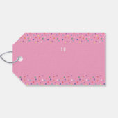 アニマルクッキー誕生日パーティーメッセージカード – マゼンタ ギフトタグ (裏面横)