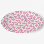 アニマルクッキー誕生日パーティー紙プレート – マゼンタ ペーパープレート (アングル)