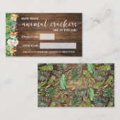 アニマルクラッカーサファリベビーゲームカード プレイスカード (正面/裏面)