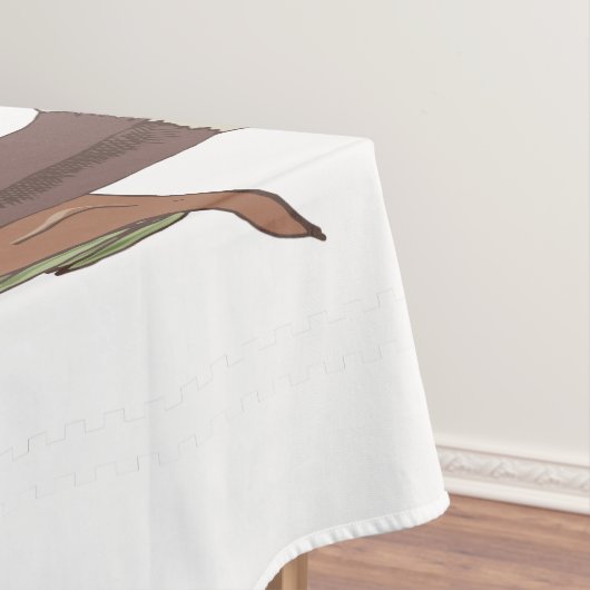 アニマルクリスマスカロラーホワイトホリデーテーブルクロス テーブルクロス (インサイチュ)