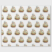 アニマルクリスマス魔法 ラッピングペーパー (フラット)