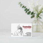 アニマルクリニック3ヨーロッパサイズビジネスカード 名刺 (スタンド正面)