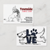 アニマルクリニック3ヨーロッパサイズビジネスカード 名刺 (正面/裏面)
