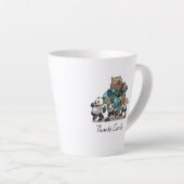 アニマルコーチの感謝ギフト体育教師デザイン カフェラテマグ (右アングル)