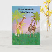 アニマルサファリのバケーションカード カード (黄色い花)