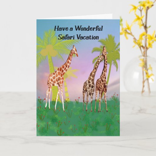 アニマルサファリのバケーションカード カード (黄色い花)