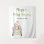 アニマルサファリベイビーシャワーフォトブース タペストリー (正面)