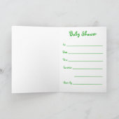 アニマルサファリベビーシャワー招待状 招待状 (内部)