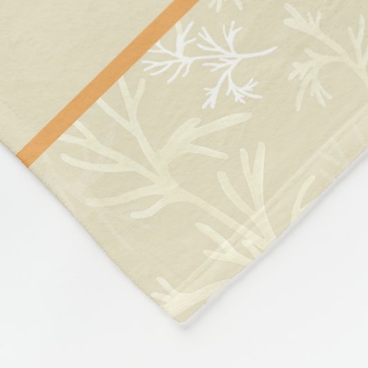 アニマルサファリリトルボーイの名前ソフトベージュ フリースブランケット (角)