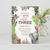 アニマルサファリ第3誕生日ヤングワイルドと3 招待状 (スタンド正面)