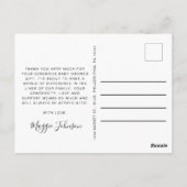 アニマルサファリ赤ちゃんシャワーありがとうはがき ポストカード (裏面)