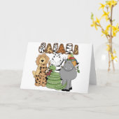 アニマルサファリ カード (黄色い花)