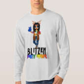 アニマルサンタのトナカイパーティーを祝福する Tシャツ (正面)