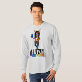 アニマルサンタのトナカイパーティーを祝福する Tシャツ (正面フル)