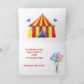 アニマルサーカストドラーバパーソナライズされたンタイン シーズンカード (内部)