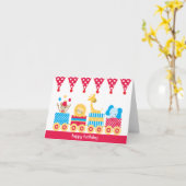 アニマルサーカストレインノートカード カード (黄色い花)