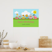 アニマルサーカストレイン子供の誕生日パーティーポスター ポスター (キッチン)