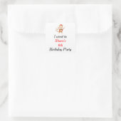 アニマルサーカストレイン子供の誕生日「行った」 スクエアシール (バッグ)