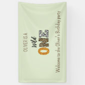 アニマルシェイプ書道ワイルドワンバースデー 横断幕 (縦)